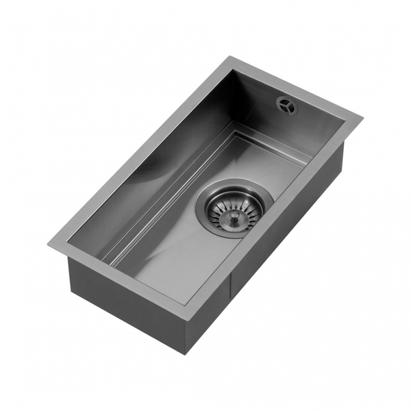 The 1810 AXIXUNO 190U SOS Single Bowl Undermount Sink 16mm - Gun Metal