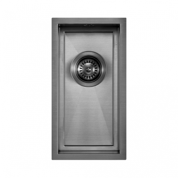 The 1810 AXIXUNO 190U SOS Single Bowl Undermount Sink 16mm - Gun Metal