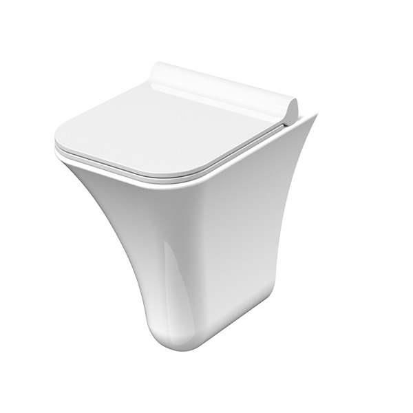 Hudson Reed Grace Rimless Wall Hung Pan & Seat 350 x 355mm White