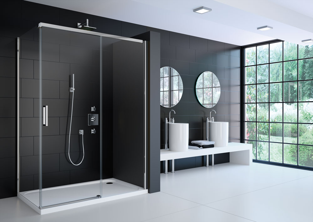 Merlyn 8 Series Frameless Sliding Door 1400mm – 8mm Toughened Safety Glass