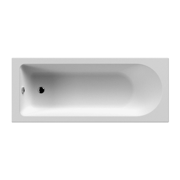 Nuie Barmby Standard Single Ended Bath 1600Mm x 700Mm - White Contemporary